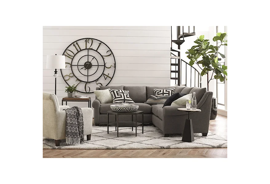 Ellery 4 Seat Sectional by Bassett at Esprit Decor Home Furnishings